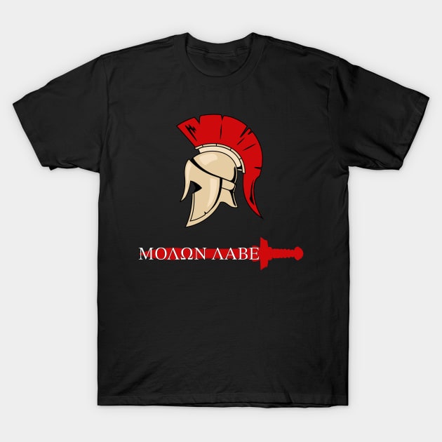 Spartan Molon Labe Sword T-Shirt by Scar